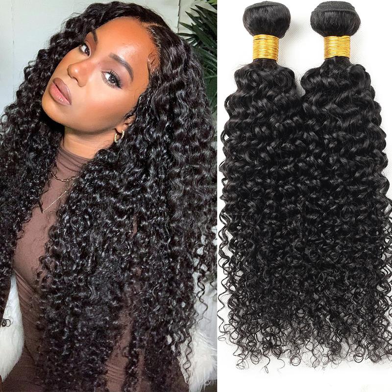 Deep Wave Bundles Human Hair Brazilian Curly Human Hair Bundles for Sew in Salon Quality Quick Weave