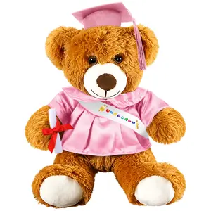 Graduation Bear Gifts Class of 2026 Stuffed Plush Bear with Gown Cap Tassel Grad Card, Cute Teddy Bear Grad Gifts for Graduates  Teachers Parents Prep for Daughter Son Kindergarten High School College Students Friends Ceremony Party Celebration Supplies