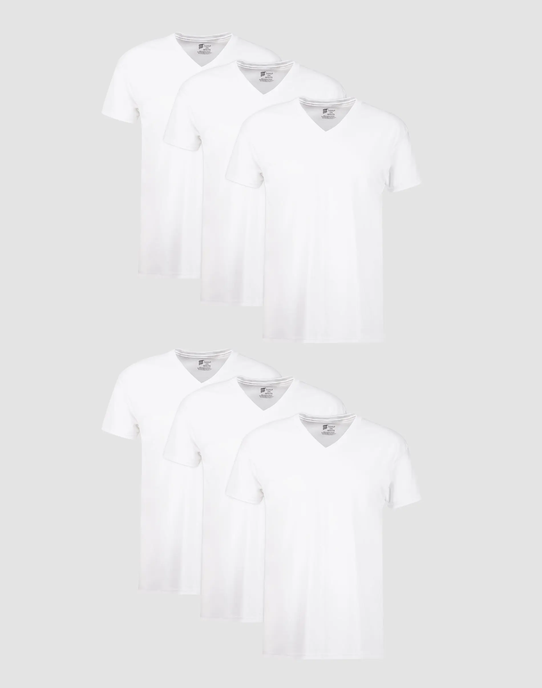 Hanes Men's Undershirt Pack V-neck Moisture-wicking Cotton With Odor Control 6-pack Underwear Multi Comfortable Fit Soft Stretch Fabric Breathable 777vp6