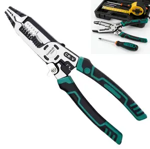 1/2pc  Multi-Function Wire Stripper with Integrated Cutting & Splitting | Industrial Scissor-Type Tool with Energy-Saving Design | Durable Stainless Connector Tip Construction