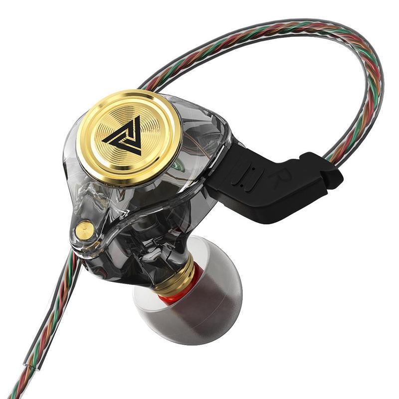 QKZ AK3 Portable Wired In-Ear Earphone, Wired Headphones With Mic, HiFi Subwoofer Noise Cancelling Wired Earphones for Game Sports, 3D Stereo Sound Headphones For Gym & Sports & Game, Headphones 8D Audio, Electronic Audio Earbud in-ear monitor HiFi Heavy