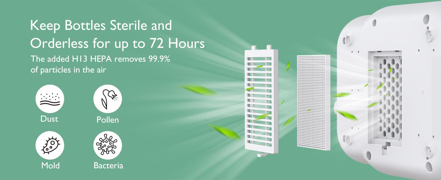 Momcozy KleanPal Pro Baby Bottle Washer - Sterilizer & Dryer Combo for Easy Cleaning - Bottle Washer Machine for All Bottles, Pump Parts & Baby Item Care - Save Time & Effort