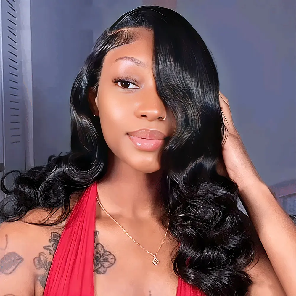 Body Wave 13x6 HD Lace Frontal Wig 100% Human Hair Glueless Ready Wear Go Wig Pre plucked Natural Hairline 7x5 Tranparent HD Lace Closure Wig Beginner Friendly Wig