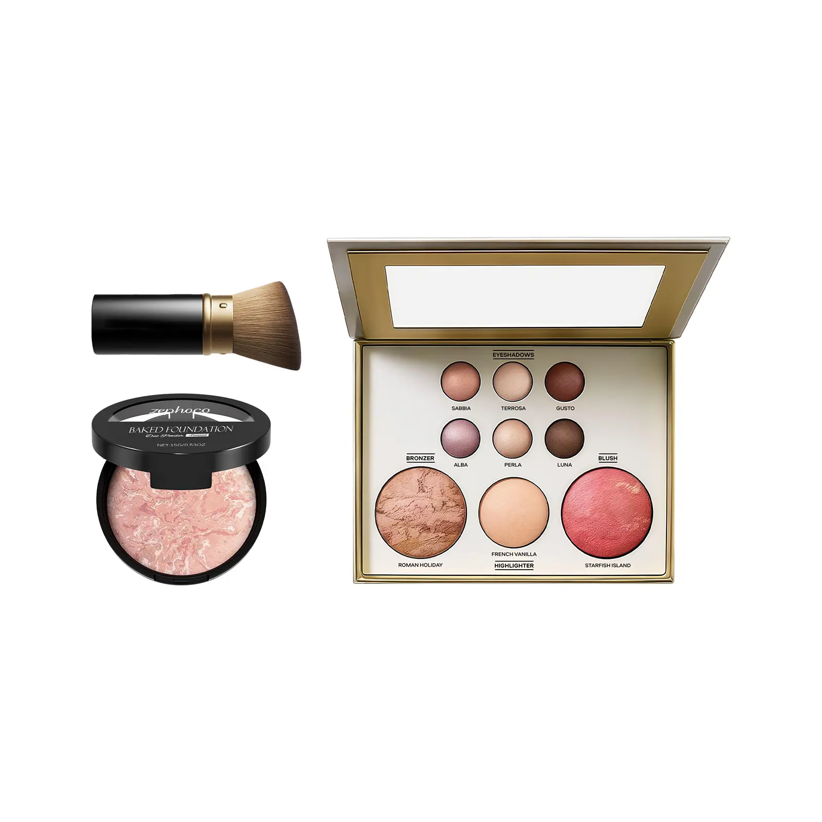 AMZ Makeup Tray Set 02# Beauty Tools Multi-Functional Combination Makeup Box Stage Light Makeup Nude Makeup Portable Touchup