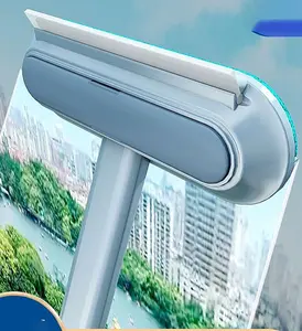 4-in-1 Pet Hair Remover & Window Screen Cleaner, Multi-Surface Reusable Lint Brush with Long Handle, Wet/Dry Dual-Use for Couch, Carpet, Furniture, Bedding, Car Interior Cleaning