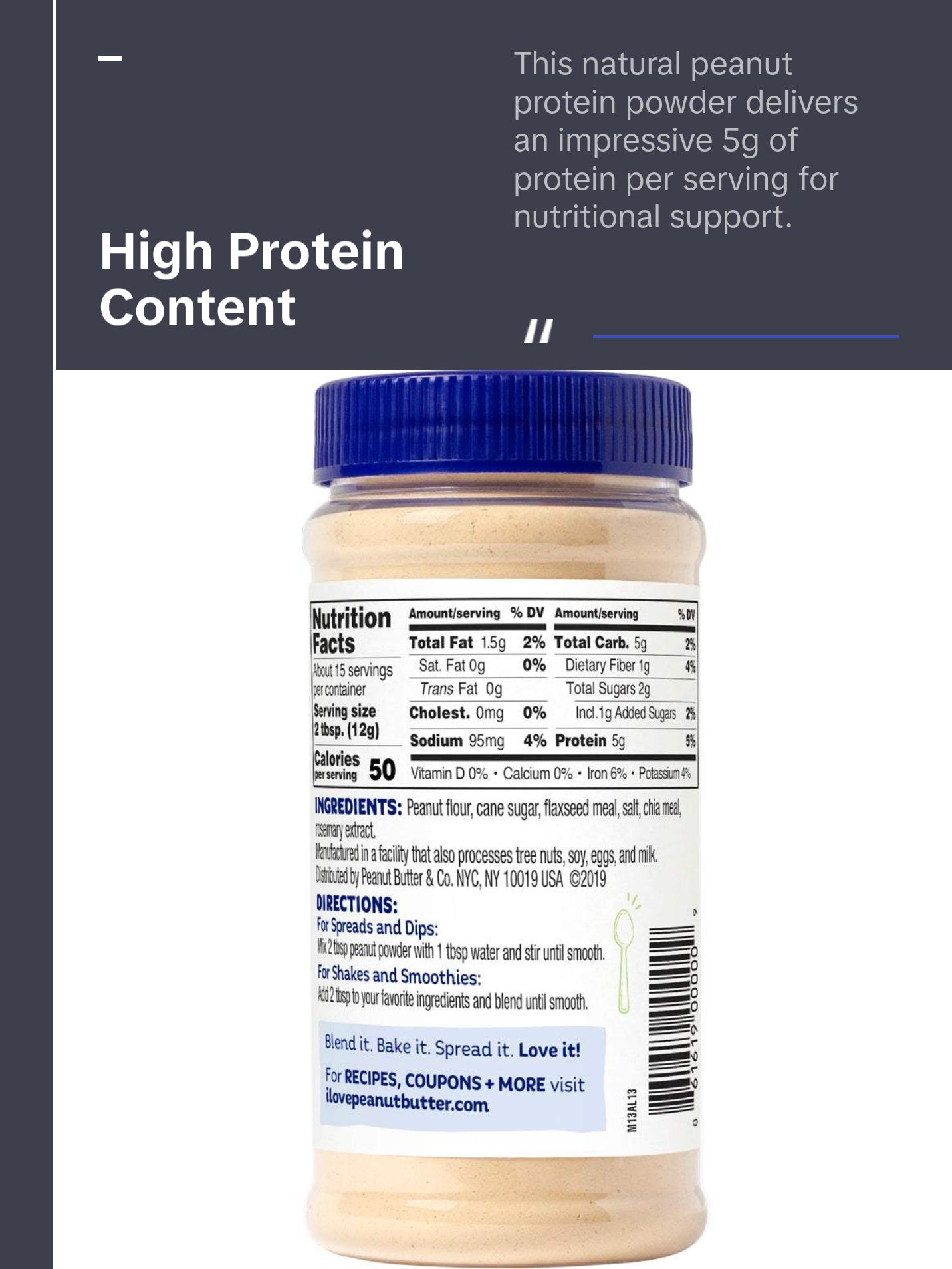 Natural Peanut Protein Powder – Flax & Chia