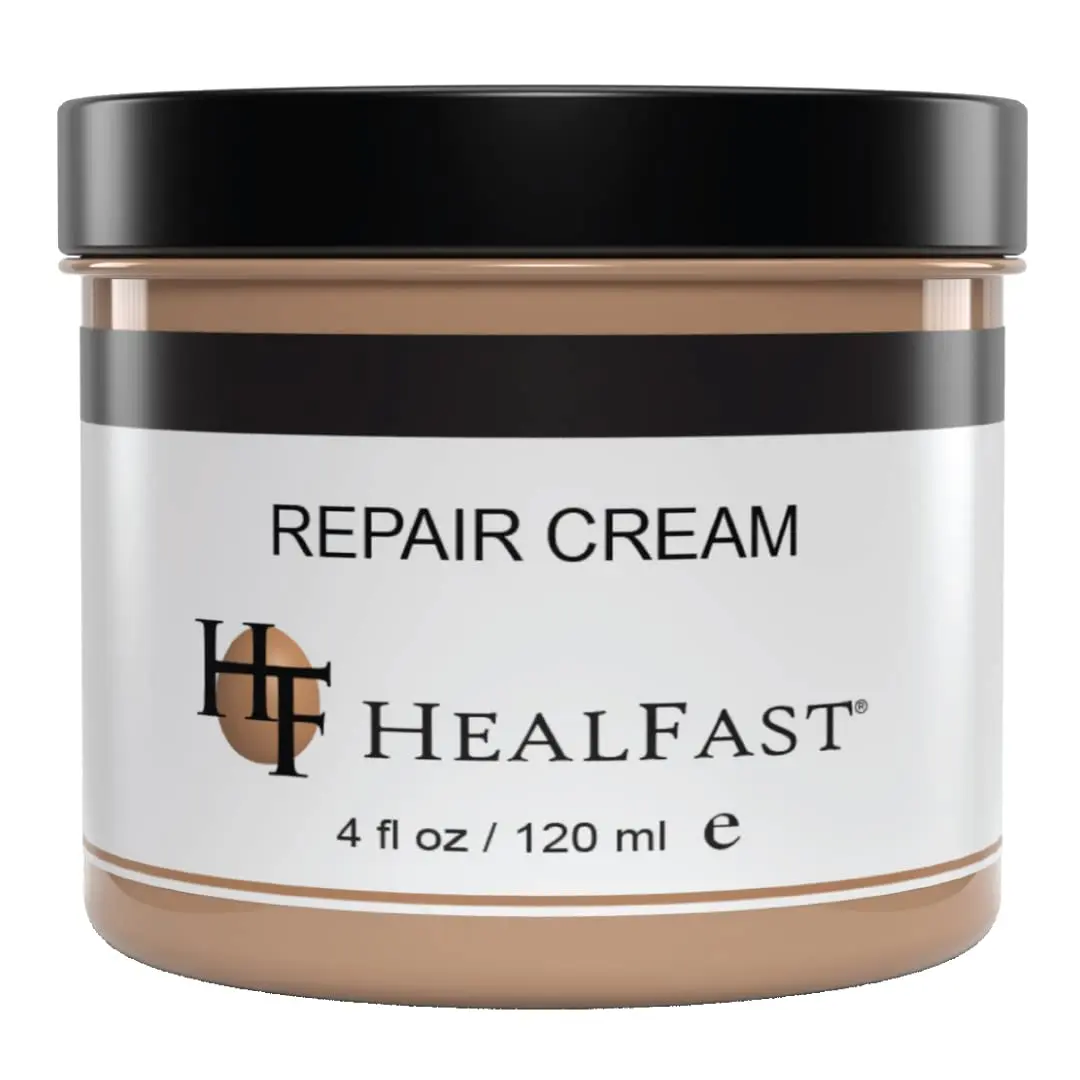 HealFast Sensitive Skin Repair Moisturizing Cream - Relieves Dryness, Itch, Rashes, Stretch Marks, Sunburn & Bed Sores - Herbal & Food-Based Ingredients for Effective Skin Care - 4 fl oz