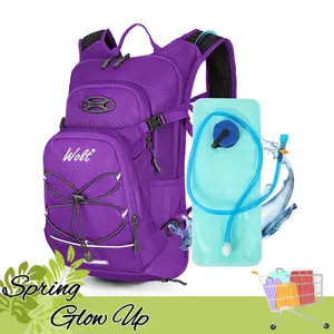 Wolt Hydration Backpack Hiking Backpack with 2L/3L Water Bladder Men's Hydraulics High Flow Bite Valve Lightweight Outdoor Active Accessories with Rain Cover - Bike Bag