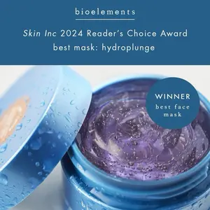 BIOELEMENTS HYDROPLUGE  MASK 1.7 oz FACE, NECK,UNDER EYES , REDUCED MOISTURE LOSS. USE 2 to 3 time a week.