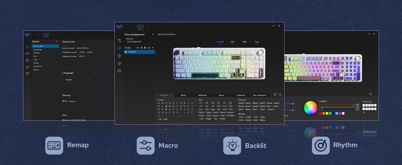 【cap_labs】Official Aula x Leobog F99PRO Mechanical Gaming Keyboard with Knob,Tri-Mode BT5.0/USB-C/2.4GHz Hot Swappable Custom Keyboard,Windows& Android&MAC