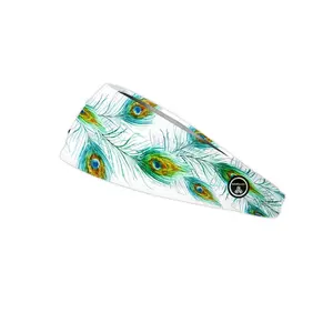 RAVEbandz The Pro - Wide Stretch Headband (Peacock)