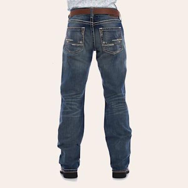 Ariat Men's M5 Medium Wash Slim Fit Straight Leg Stretch Jeans