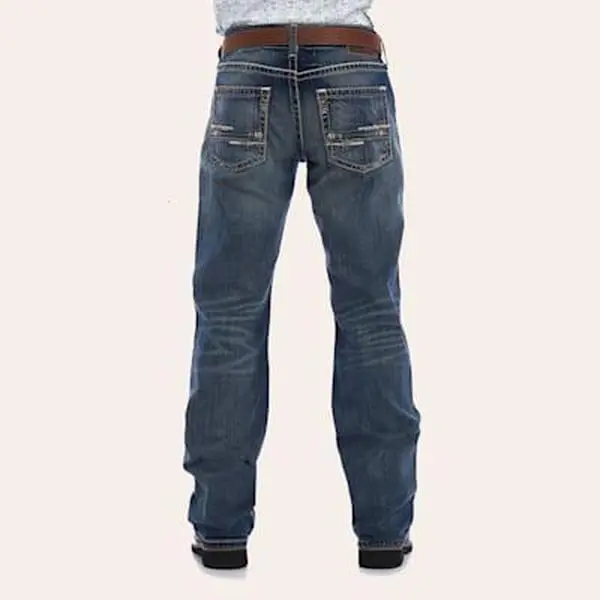 Ariat Men's M5 Medium Wash Slim Fit Straight Leg Stretch Jeans