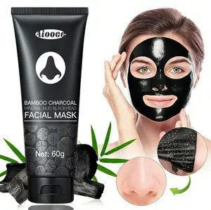 Bamboo Charcoal Black Mask, Nose And Face Blackhead Remover, Hydrating And Moisturizing, Cleansing And Shrinking Pores, Natural Power, Deep Cleansing, Suitable For All Skin Types.