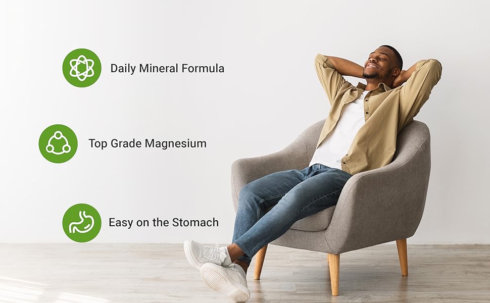 Deal Supplement Magnesium Glycinate 500mg - Support Sleep, Muscles, Nerves, Energy - Vegan, Non-GMO - 240 Capsules - Natural Fitness Digestion Vitamin - Healthy Gut Probiotics