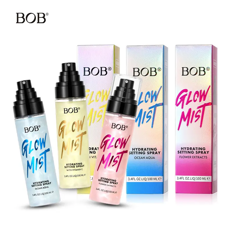 BOB Dewy Glow Setting Spray with Golden Shimmer,  24HR Waterproof Hydrating & Mattifying Makeup Fixing Mist,  Oil-Control & Moisturizing Long-Lasting Formula,  Lightweight Non-Sticky Radiant Finish,  Transfer-Proof for All-Day Wear