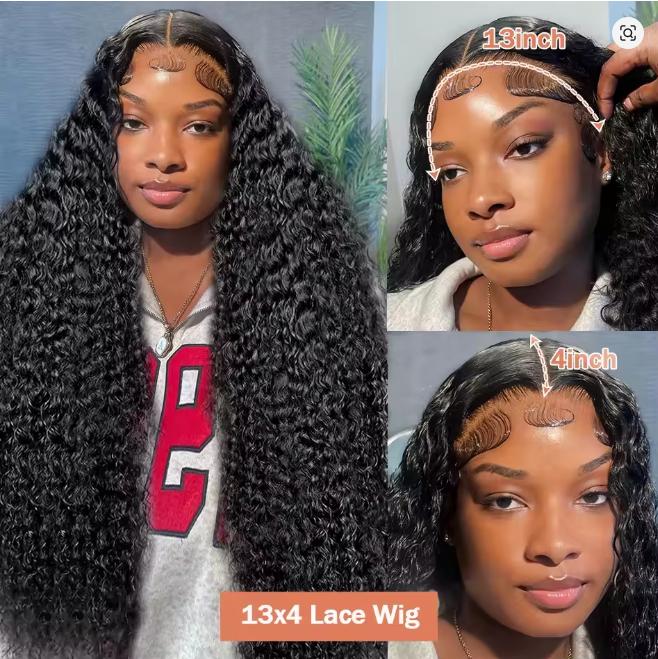 Bling Hair Deep Wave Frontal Wig 13x6 Hd Lace Loose Wave Wigs Brazilian Hair Natural Hairline Pre Plucked 30 Inch Gueless Lace Front Human Hair Wig
