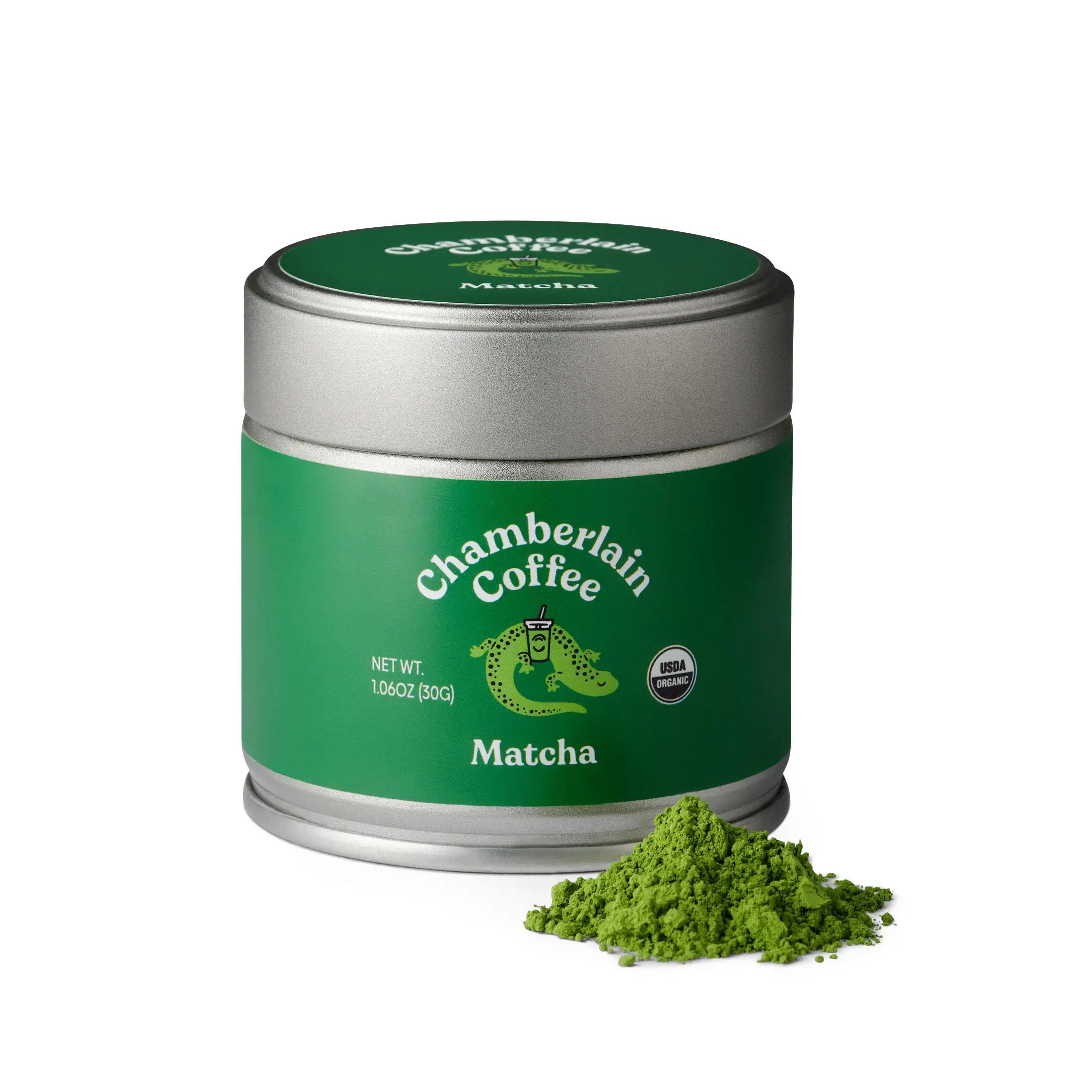 Chamberlain Coffee Ceremonial Grade Matcha Green Tea Powder - USDA Organic, Antioxidant Rich, L Theanine, Calm Energy, Signature Vegan Matcha Powder - Premium First Harvest Japanese Green Tea | Available in 1-Pack, 2-Pack & 3-Pack