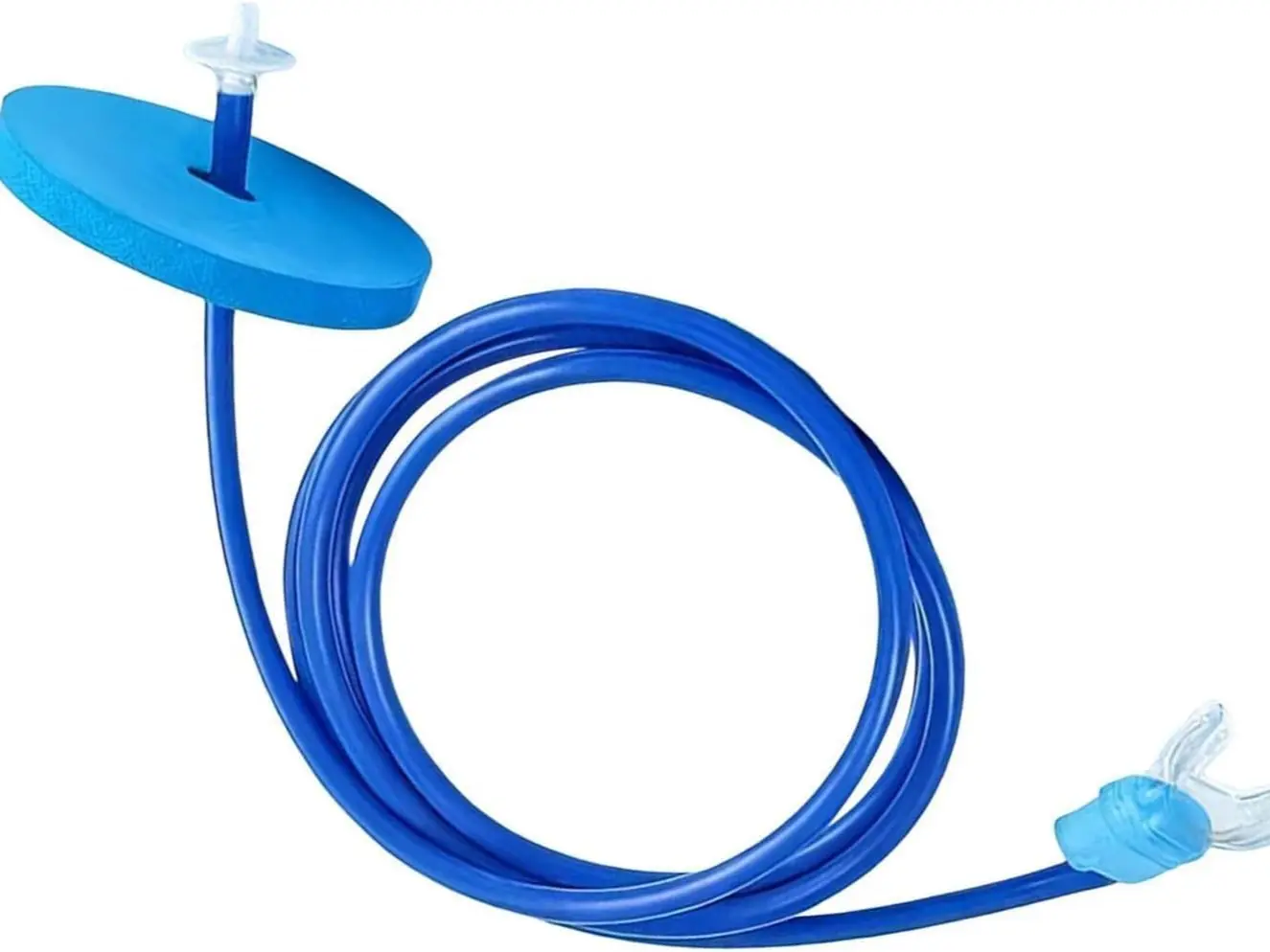 Unisex Functional Full Dry Snorkel, Soft Silicone Mouthpiece, Extended Tube - Anti-Choke Design for Pool Training, Open Water Swimming