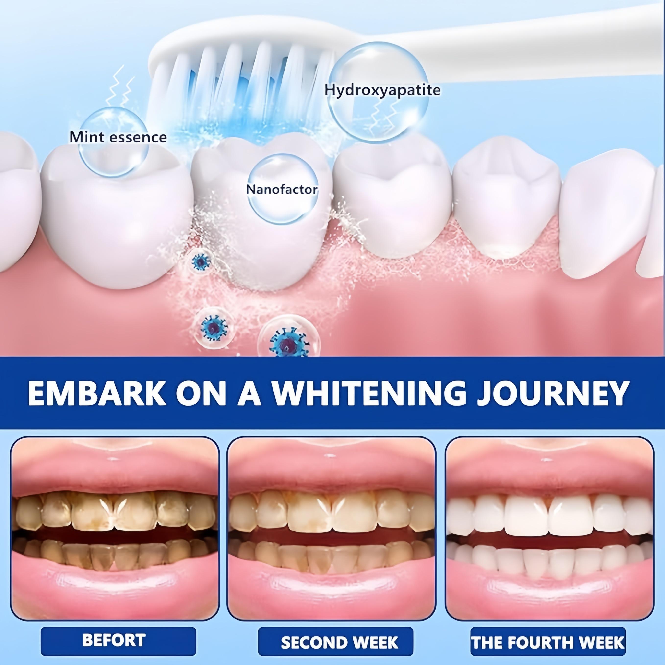 BEAMACH Hydroxyapatite Enamel Repair Toothpaste | Fluoride-Free for Sensitive Teeth | Strengthen & Whiten Naturally | 24H Cooling Mint Fresh Breath Oral Care