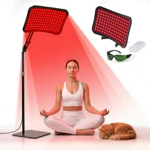 Renergy red light therapy device, detachable panel with stand, suitable for face, back and whole body, used for muscle recovery, fitness, relieving muscle pain and inflammation, improving vision and sleep quality Healthy Alternative