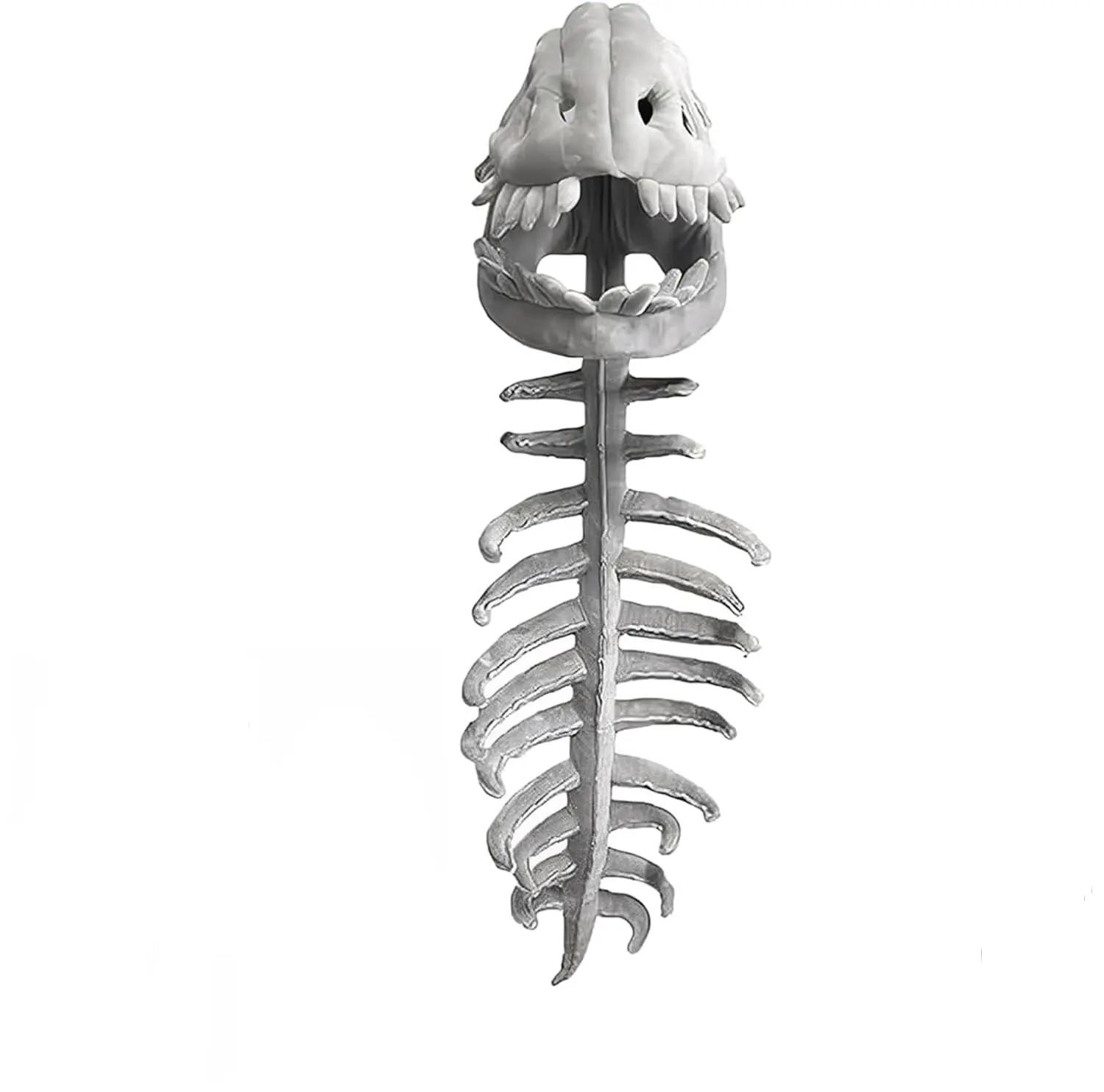 Dinosaur Skeleton Costume with 3D Spinosaurus Skull Mask & Plush Spine - Festive & Party Accessories for Cosplay, Dress-Up Play & Theme Park Events