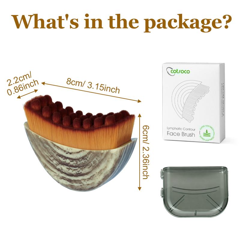 Cotsoco Lymphatic Contour Face Brush for Jawline & Chin Sculpting, Dry Brushing Massager for Lymphatic Drainage & Facial Fatigue Relief, Ergonomically Designed to Fit The Skin Precisely, Gift for Women, Valentine's Day Gift