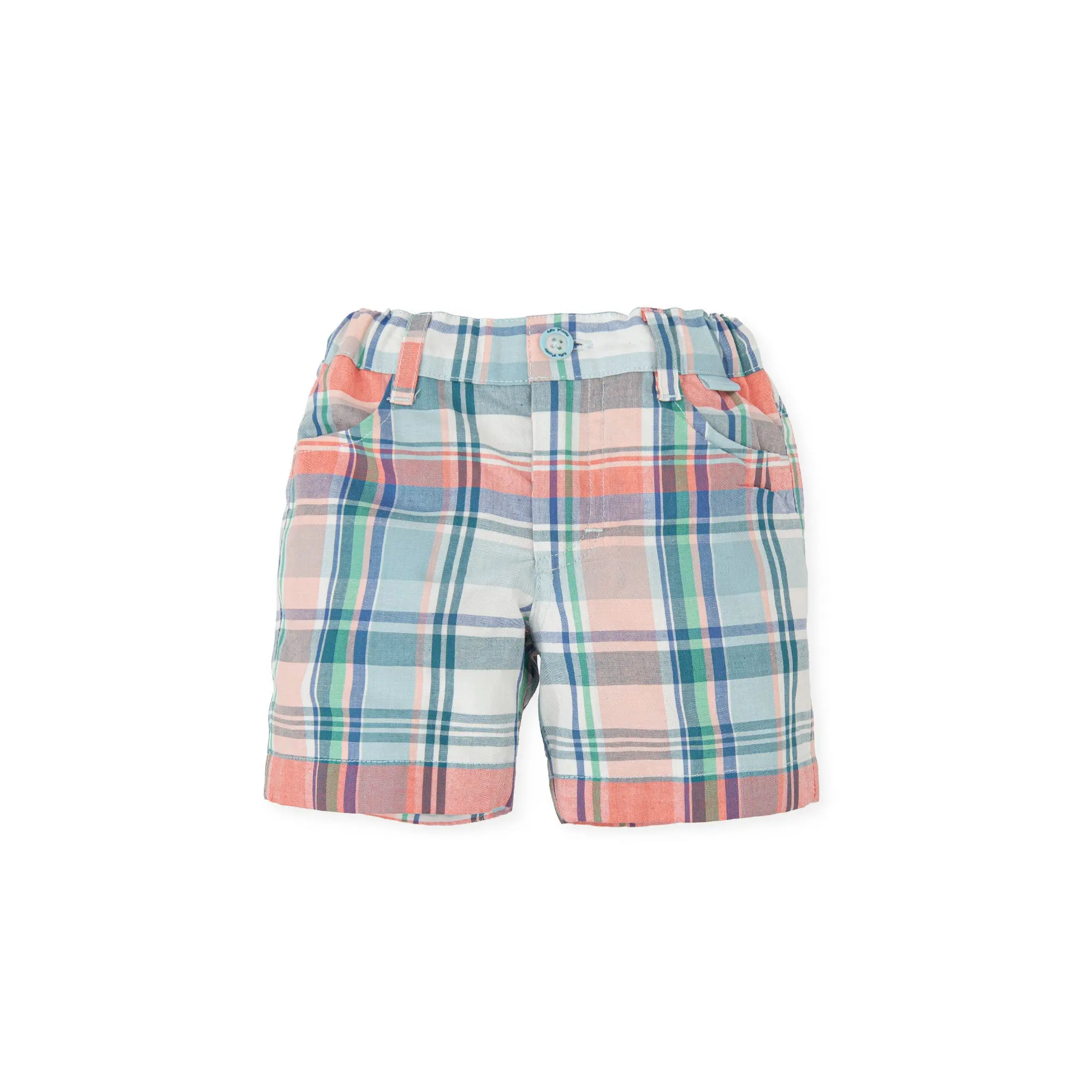 Pastel Madras Bermuda Shorts | The "Garden Party" Essential