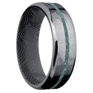 Tantalum + Hammer , Polish Finish + Dark Grey
