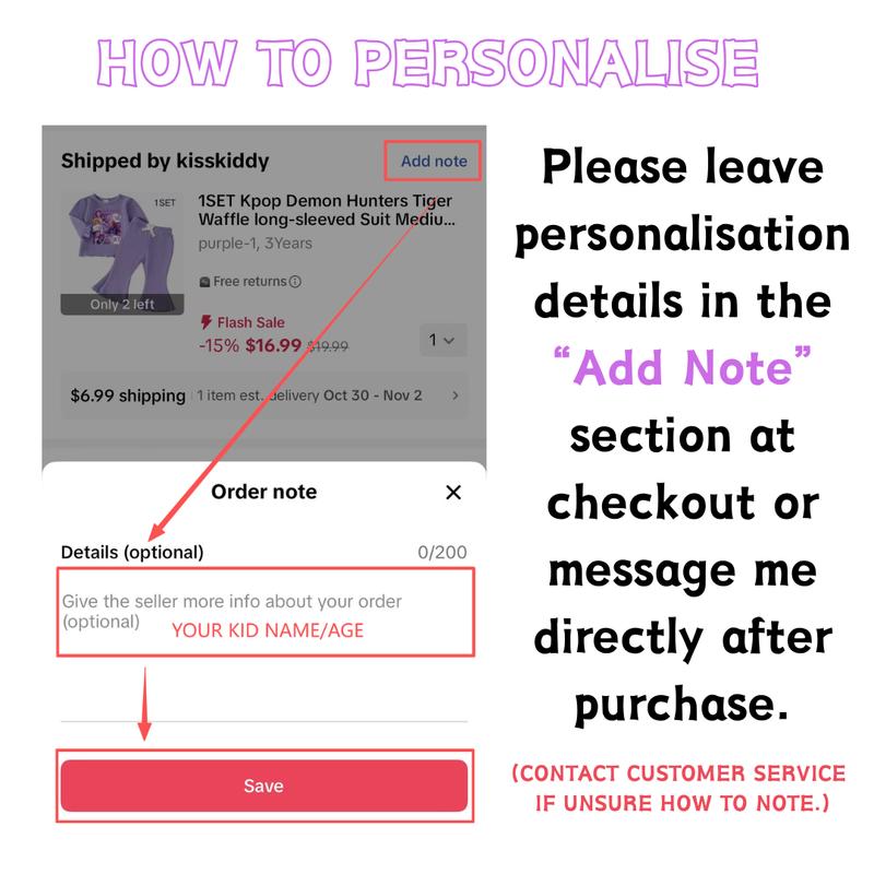 1SET Personalised Kids Name Age Birthday Oufit Note Required Customized Waffle long-sleeved Suit Funny Movie Oufit for Girls Regular Fit Autumn Casual Comfortable Wear with Cartoon Graphic Print