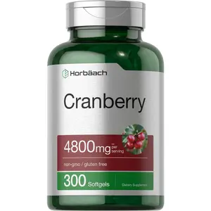 Horbäach Cranberry Pills 4800mg | 300 Softgels | Non-GMO, Gluten Free Supplement | from Concentrate Extract