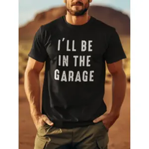 [Graphic Tees] Cotton ill     mens front printed short sleeved t shirt comfortable breathable casual   for   fall black