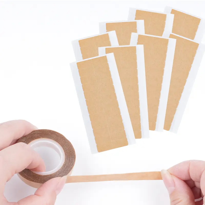 Doores Hair Extension Tape Tabs Double Sided Replacement Tape Adhesive Invisible No Residue Transparent Tapes for Hair Extensions,48 Tabs (4 x 0.8 cm/1.57 x 0.31 inch) Haircare Heatless#SummerFinds