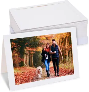 BEST PAPER GREETINGS 36-Pack Thank You Card Photo Insert Frames - 5 X 7 Inch White Modern Cardstock - Envelopes Included - Paper Picture Frame Cards Juvale