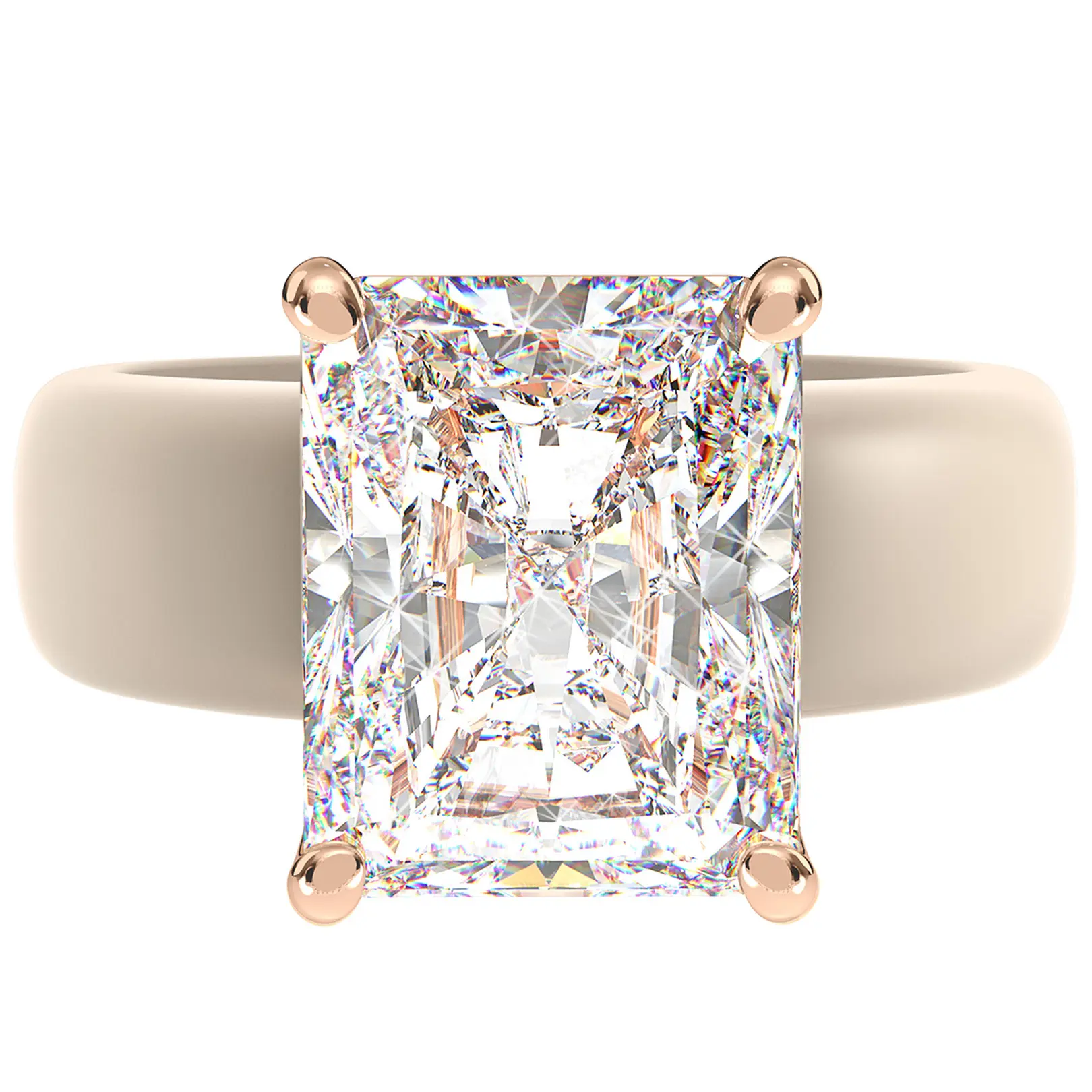 Rinfit Women's Silicone Ring - GlowStone Collection, Patented Design, 10x8mm Emerald Cut CZ, Elegant Rhinestone Crystal Ring, Women's Jewelry & Accessory, Elegant Rhinestone Ring, Jewelry For Women