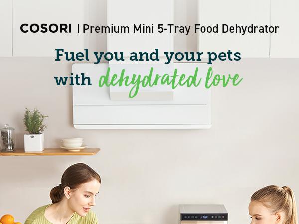 COSORI Food Dehydrator for Jerky, 480W Dehydrated Dryer, 5 Stainless Steel Trays, 48H Timer, Temperature Control, for Herbs, Meat, Fruit, and Yogurt