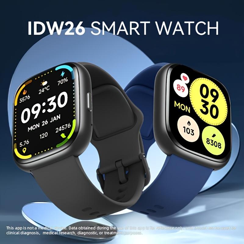 LANGSDOM Smart Watch for Women and Men, Call and Alexa with SMS Push, Answer Calls, Voice Assistant, Sports Watch 100+ Sports Modes for Android and iPhone Sports Smart Watch Wearable Adjustable Automatic Button Monitoring Silicone Tracker Water Proof