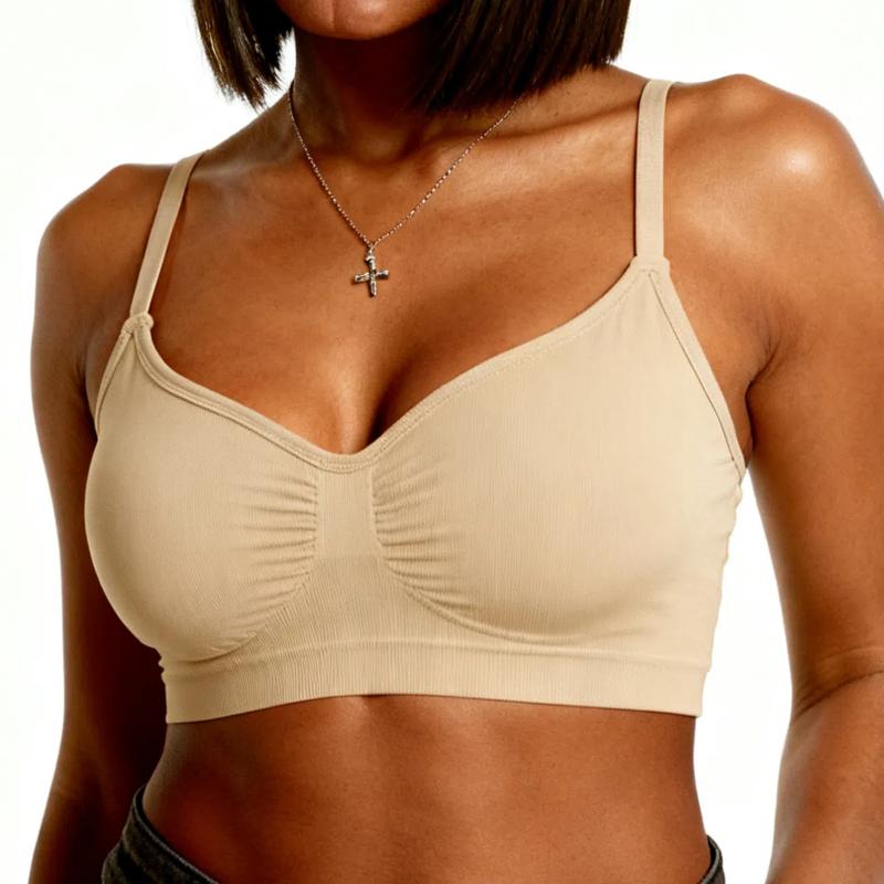 1/2PCS Women's Wireless Sculpt BraComfort Bralettes Suitable for up to 44DD NOUnderwire Unlined Cami Bra Seamless Tshirt BrasSports Bra Everyday Daily Wear Breathable