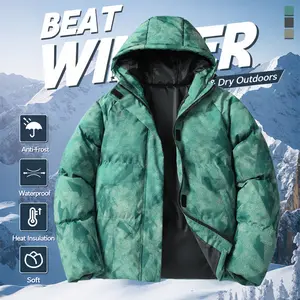 Men’s winter camouflage down cotton jacket with a double-layer windproof design; suitable for everyday commuting and set to industry standards. Thickened for warmth in cold weather, stylish and versatile outerwear from a modern, trendy casual men’s series