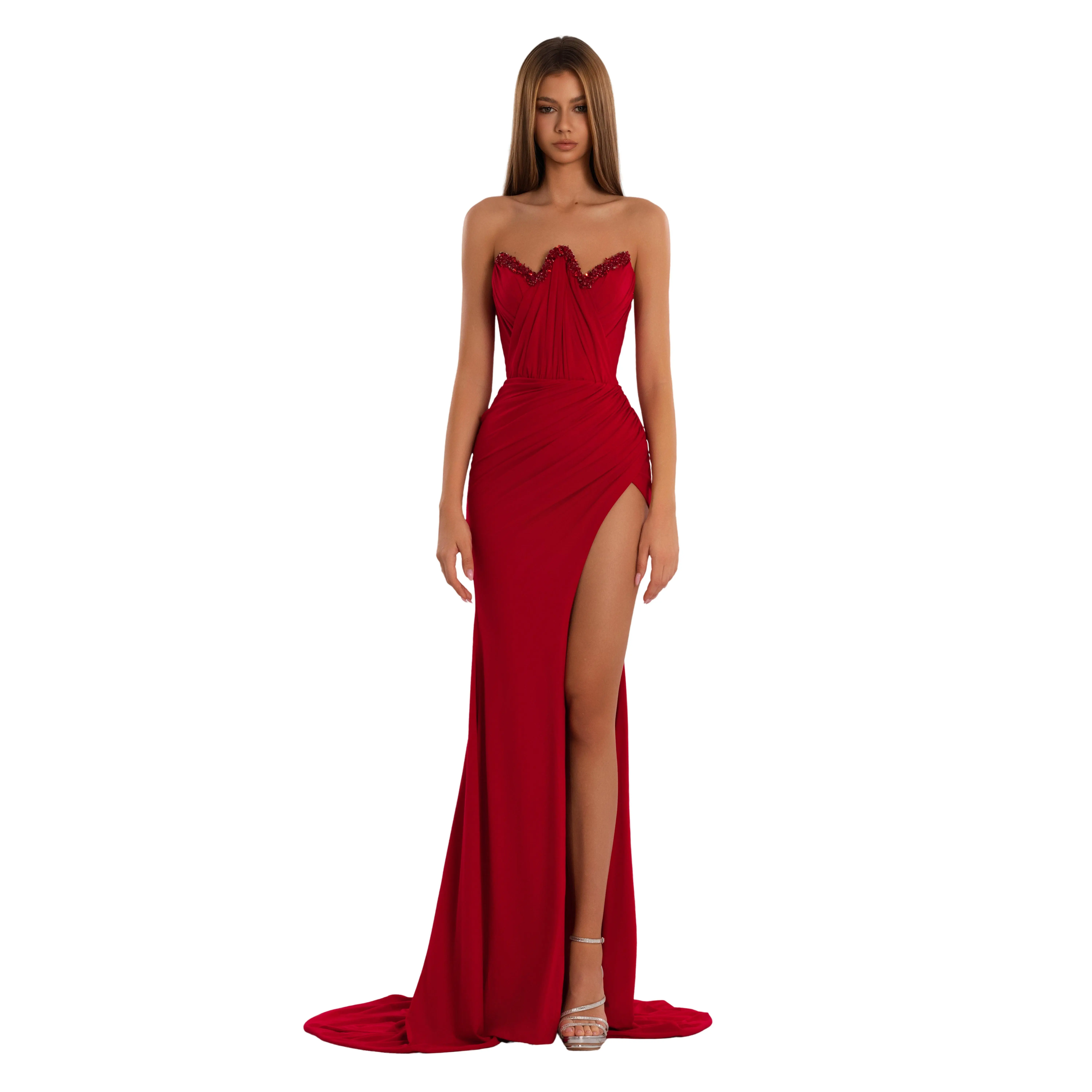 Strapless Scarlet Gown