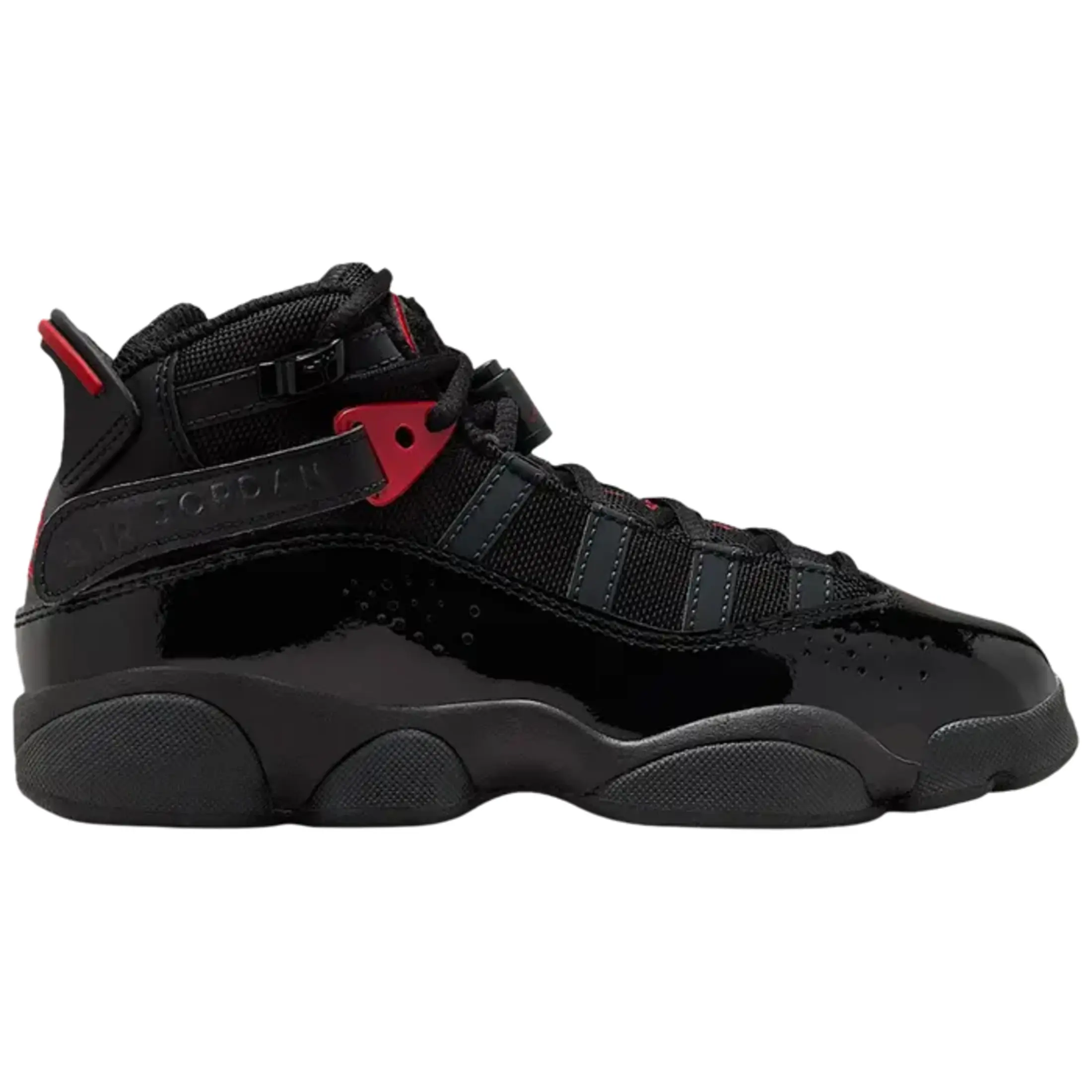 Nike Air Jordan 6 Rings Black Anthracite Fire Red Youth Womens Fashion Shoes New