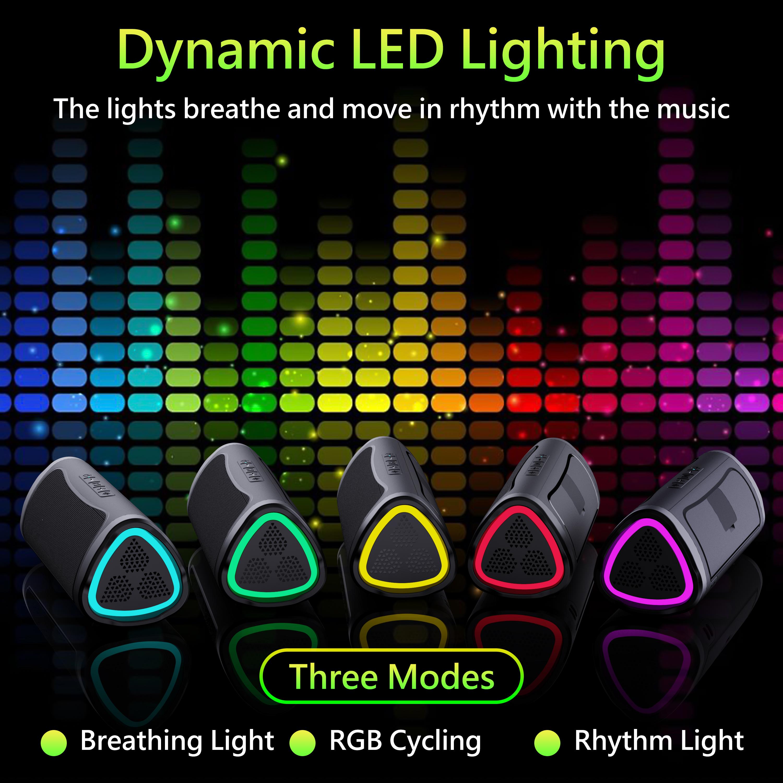 Portable Bluetooth Speaker with HD Sound BT5.3 & TWS Pairing Suitable for Home Party Outdoor Beach Ideal as Electronic Gadgets Birthday Gift