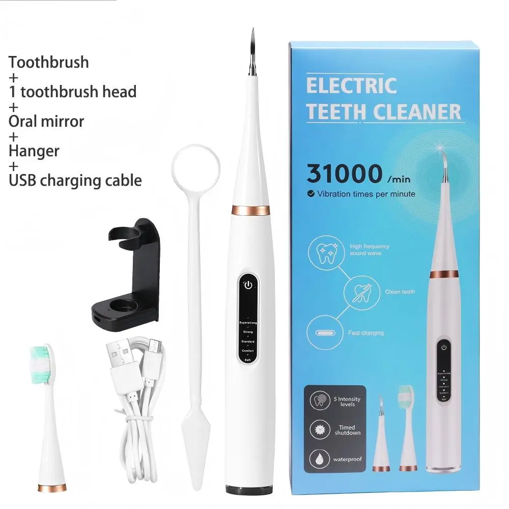 Oral Electric Plaque Remover Flosser - Waterproof, Cleansing, 5 Modes, Rechargeable with LED Light, Adjustable Personal Care Oral Irrigator, Water Proof, Deep Clean,back to school,back to school haul