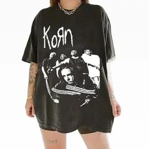Comfort Colors Korn Vintage Band T-Shirt, 90s Rock Graphic Tee, Nu Metal Music Shirt, Retro Aesthetic Concert Top