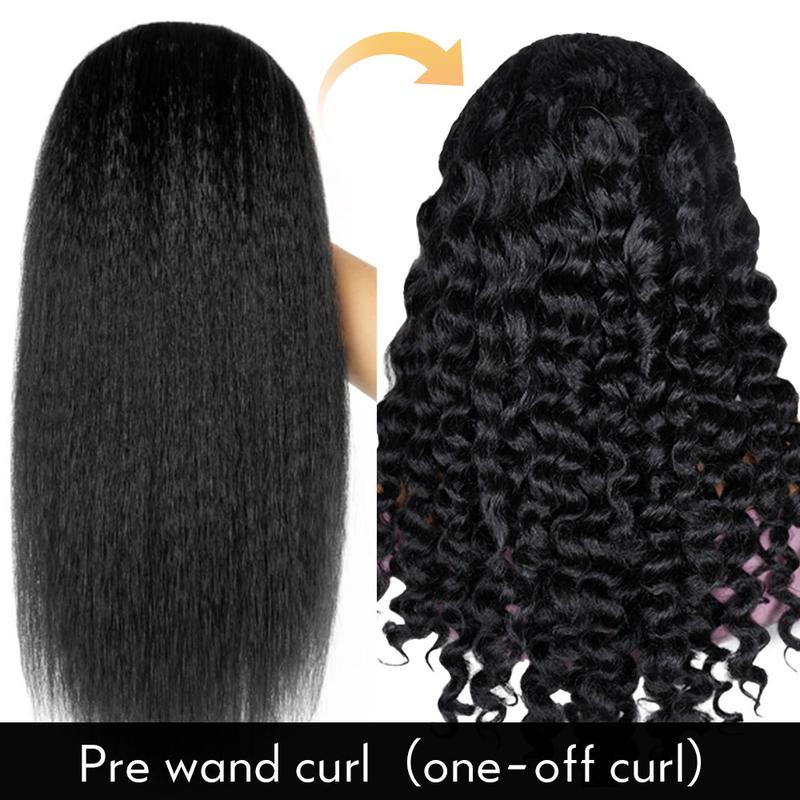 [200% Density] Menglle Yaki Loose Wave/Yaki Straight/Yaki Burmese Curly/Loose Deep Wave No Yaki 13x4 Lace Front Wigs Human Hair Pre Cut Lace Glueless Yaki Bounce Wand Curly Wig Natural Hairline Beginner Friendly#springfresh#GiftedInLove