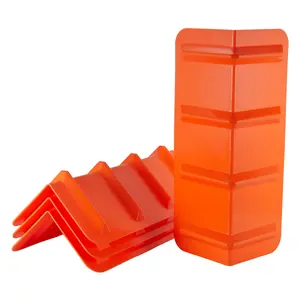 4 Pack 24" Flatbed Edge Protectors, 24" Winch Ratchet Straps Plastic Corner Protectors for Flatbed Cargo Load, Orange