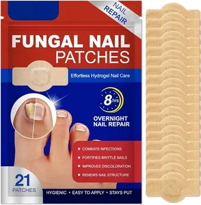 Fungal Nail Repair Patches - 21 PCS Overnight Invisible Treatment for Toenails, Long-lasting Antibacterial, Gentle & Hypoallergenic    Improve Bacterial Infections, Keep Feet Health,Easy To Use