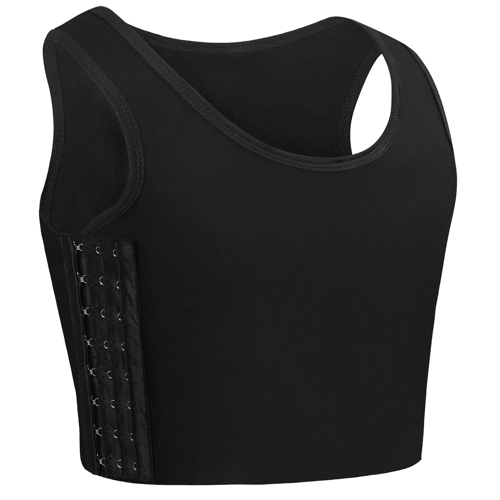 CUTESTREET Women's Binding Shapewear Top - Bandage Crew Neck Sleeveless Tank, Adjustable Hooks, Strong Compression, Breathable Cotton Fabric, Valentines Day Daily Wear, Affordable Sports Activewear