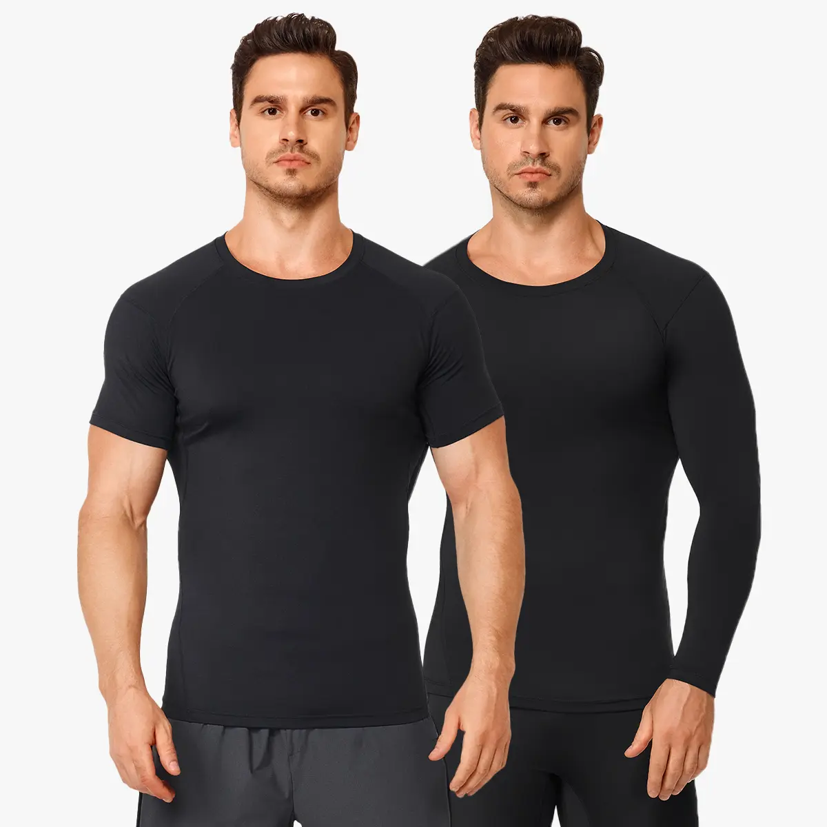 2-Pack Black Short-Sleeve & Black Long-Sleeve