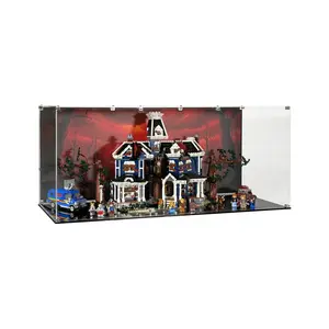 Acrylic Display Case UV Print Compatible with LEGO® 11370 Stranger Things Creel House (Open) - Set Not Included